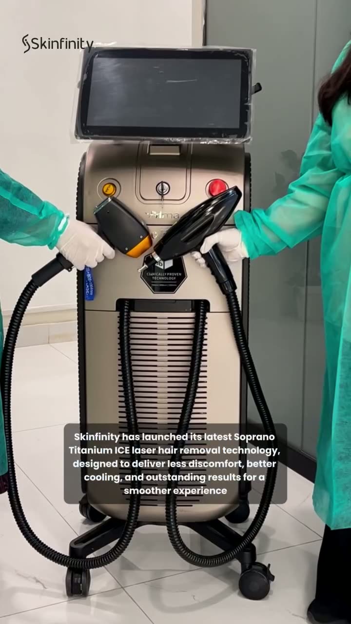 Soprano Titanium ICE laser hair removal system at the Skinfinity clinic